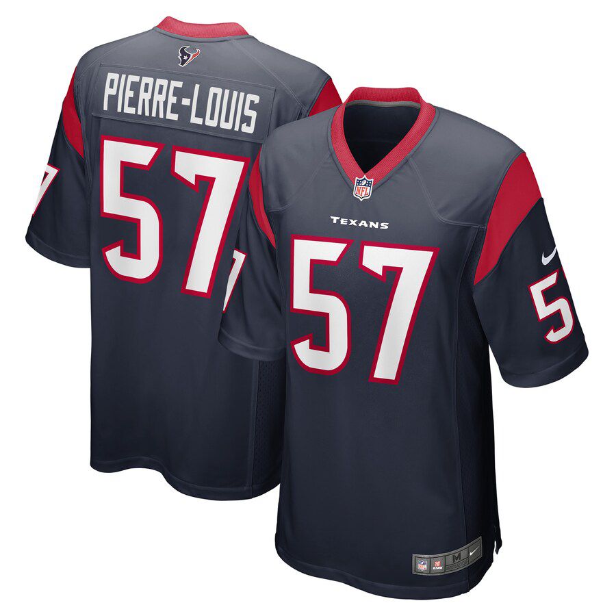 Men Houston Texans 57 Kevin Pierre-Louis Nike Navy Game Player NFL Jersey